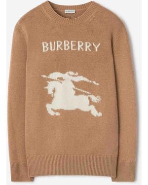 Burberry Rundhals-Pullover - Natur