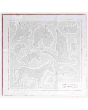 Jacquemus Fular Seda Estampado By - White