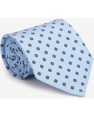 Marinella Floral Silk Tie - Blue