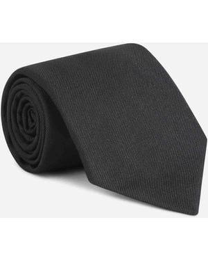 Santa Eulalia Silk Twill Tie - Black