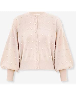 Zimmermann Pearl Knit Cardigan - Pink