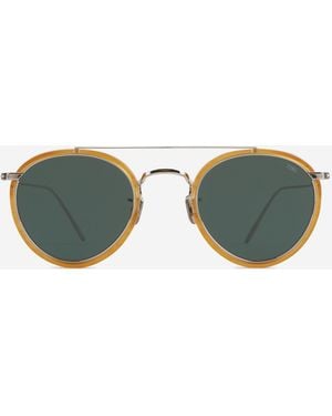 Eyevan 7285 Round Sunglasses - Green