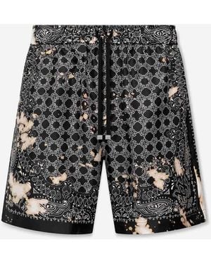 Amiri Bleach Bandana Bermudas - Grau