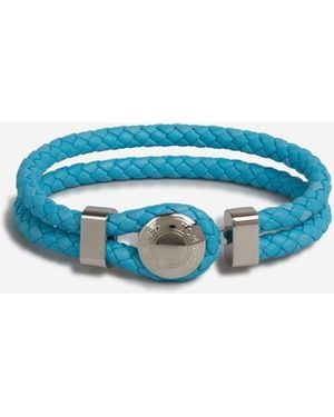 Tom Ford Braided Leather Bracelet - Blue