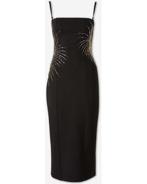 STAUD Firework Midi Dress - Black