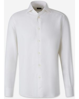 ZEGNA Plain Dress Shirt - White