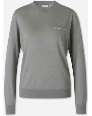 Peserico Fine Cashmere Silk Jumper - Grey