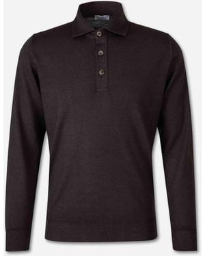 Santa Eulalia Fine Merino Wool Polo Shirt - Blue