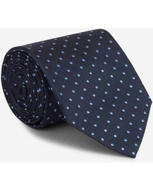 Petronius Silk Polka Dot Tie - Blue