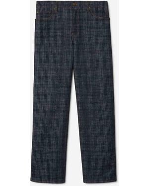 Burberry Jeans Larghi Check - Blu
