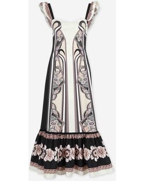 La DoubleJ Lebkuchen-Midikleid - Weiß