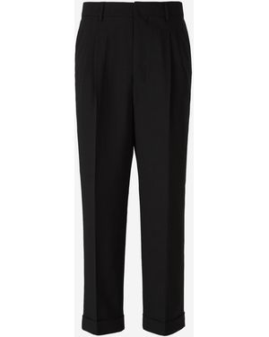 Ami Paris Pantaloni Di Lana Formali - Nero