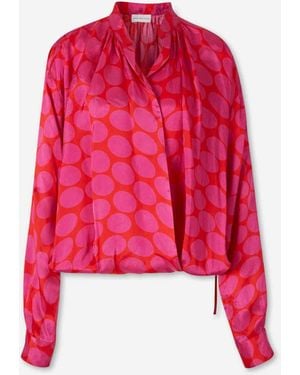 Dries Van Noten Printed Casual Blouse - Red