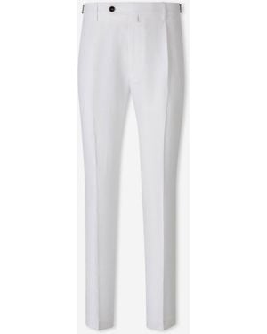 Berwich Linen Chino Pants - White