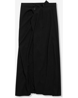 Balenciaga Draped Midi Skirt - Black