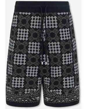 Amiri Printed Knit Bermuda Shorts - Black