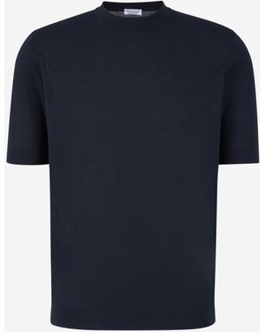 Santa Eulalia Cotton Knit T-Shirt - Blue