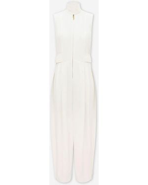 Zimmermann Moon Twill Jumpsuit - White