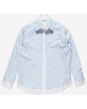 Acne Studios Cotton Layered Shirt - Blue