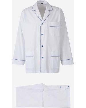 Santa Eulalia Pajama Set Stripe Motif - White