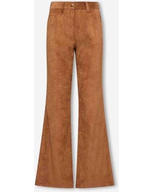 Moncler Pantalones Pana Flared - Marrón