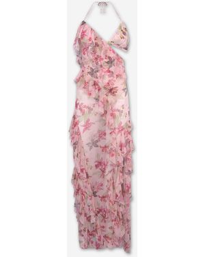 PATBO Cut-Out Orchid Bloom Dress - Pink