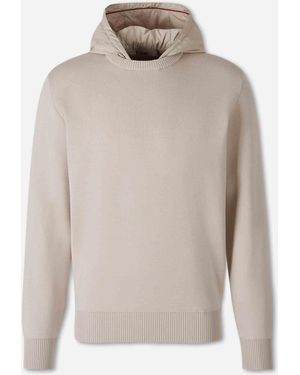 Herno Sudadera Punto Capucha - Neutro