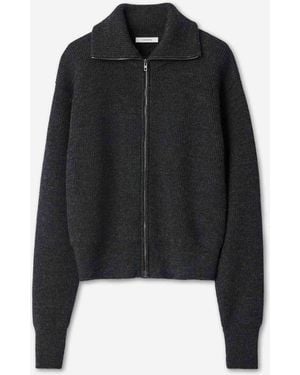 Lemaire Wool Zip Cardigan - Black