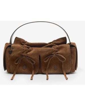 Acne Studios Bolso Multipocket Suede - Marrón