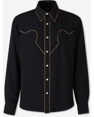 Amiri Western-Polyesterhemd - Schwarz