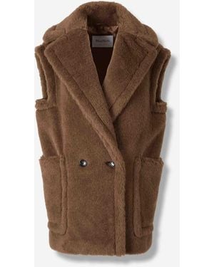 Max Mara Long Teddy Vest - Brown