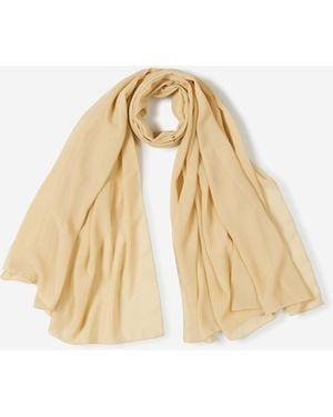 Santa Eulalia Plain Silk Scarf - Natural