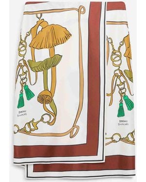 Dorothee Schumacher Falda Midi Estampada - Blanco