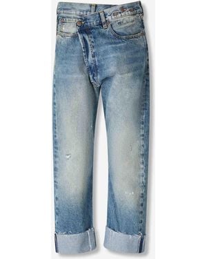 R13 Jeans Larghi Crossover - Blu