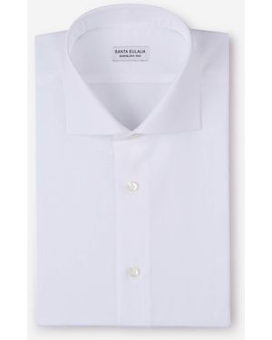 Santa Eulalia Plain Cotton And Linen Shirt - White