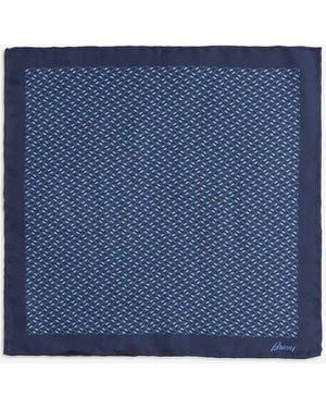 Brioni Silk Pouch - Blue