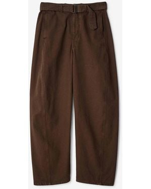 Lemaire Wide Leg Trousers Belt - Brown