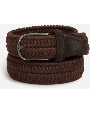 Santa Eulalia Braided Belt - Brown