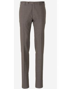 PT Torino Formal Wool Trousers - Grey
