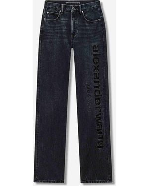 Alexander Wang Straight Jeans Logo - Blue