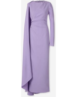 Rachel Gilbert Orion Cape Dress - Purple