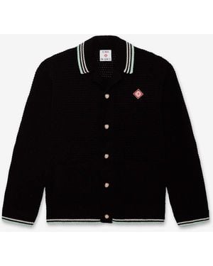 CASABLANCA Camicia Crochet Cotone - Nero