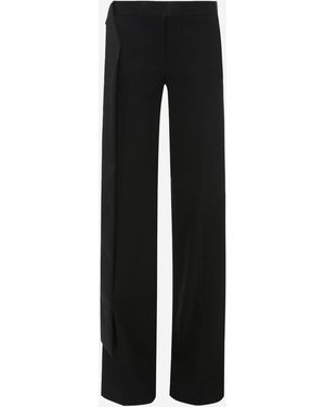 Victoria Beckham Satin Bow Trousers - Black