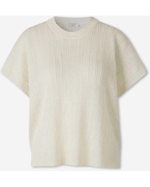 Peserico Satin Ribbed T-Shirt - White