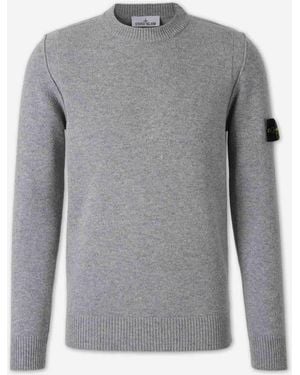 Stone Island Pull À Col Rond - Gris