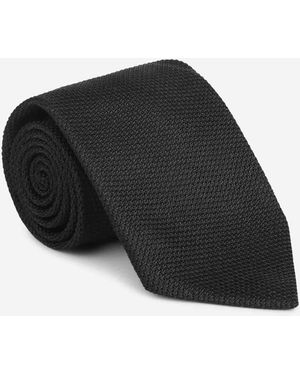 Santa Eulalia Intertwined Silk Tie - Black