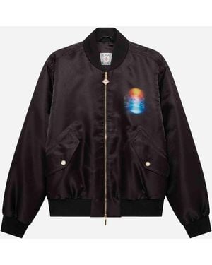 CASABLANCA Organza Bomber Jacket - Black