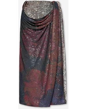 Maison Margiela Sequin Draped Skirt - Purple