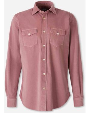 Vincenzo Di Ruggiero Micro Cord Shirt - Pink