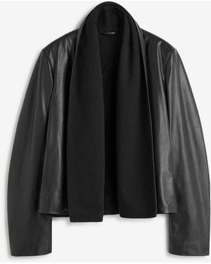 TOTEME Leather Jacket Scarf - Black